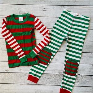 Hanna Andersson Red and Green Striped Kids Pajamas